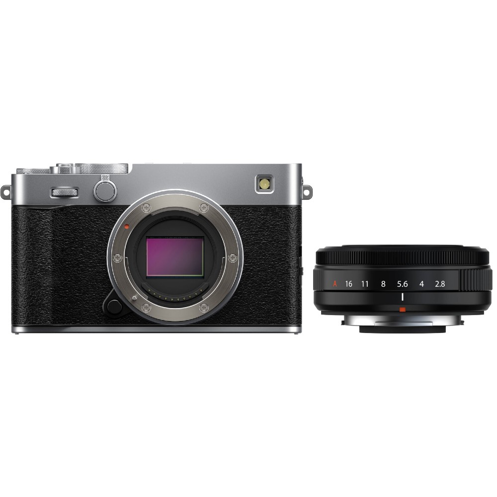 Fujifilm X-E5 silver + XF 27mm F/2.8 R WR