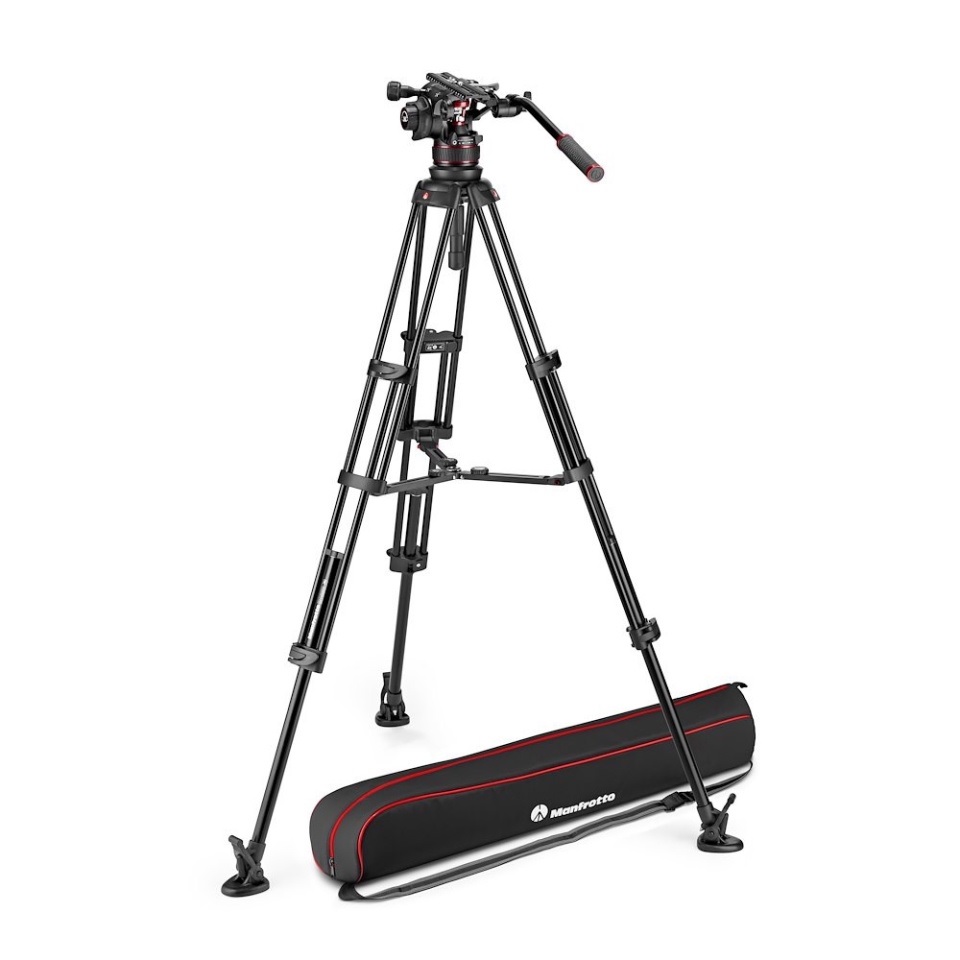 Manfrotto MVK612TWINMA Nitrotech 612 Video Head + aluminium Twin Leg statiefkit