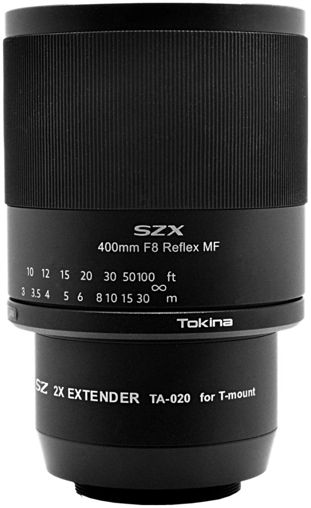 Tokina SZX Super Tele 400mm F/8.0 Reflex MF C-RF + 2x Extender