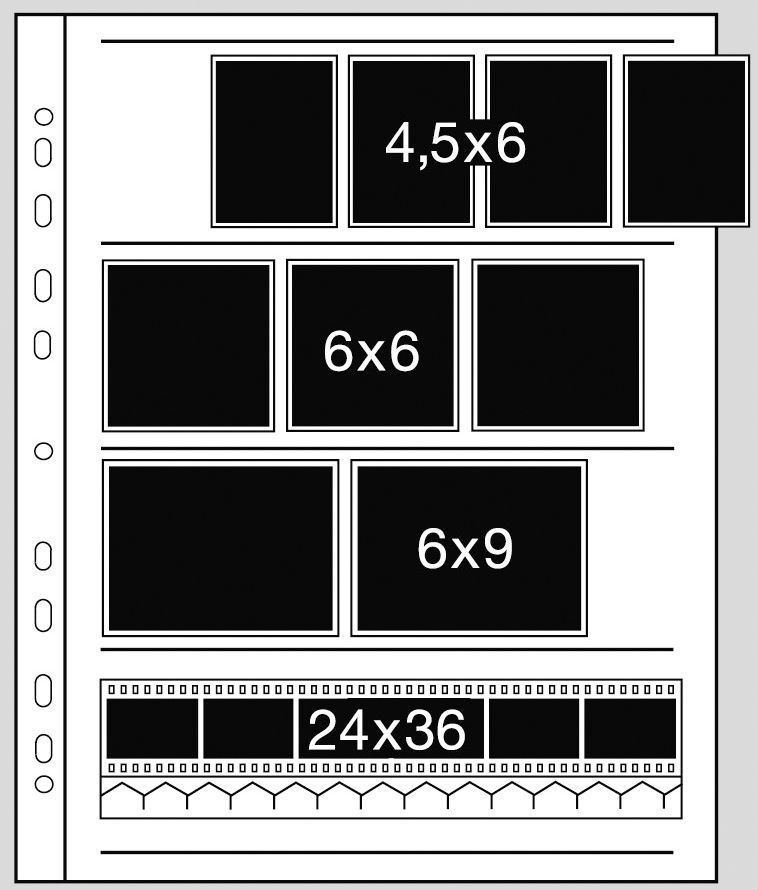 Kaiser Pergamin Negative Filing Sheets for 60mm Film (100)