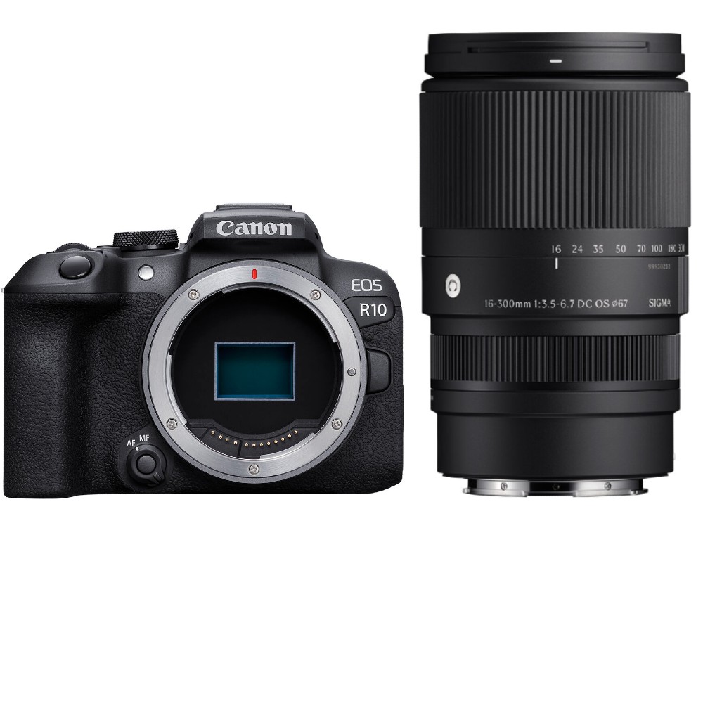 Canon EOS R10 Mirrorless Camera + Sigma 16-300mm f/3.5-6.7 DC OS